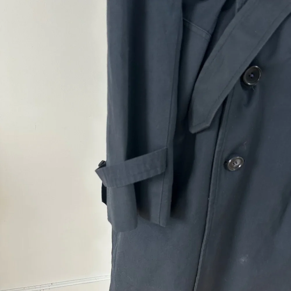 Vintage Clipper Mist London Fog Navy Trench 38‎ Men's Womens Medium Normcore